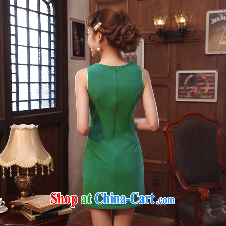Morning, 2014 new spring fashion improved retro dresses daily short dress vest skirt green XXL pictures, price, brand platters! Elections are good character, the national distribution, so why buy now enjoy more preferential! Health