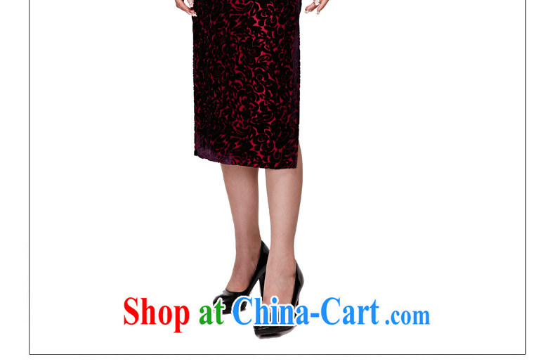 Wood is really a spring 2015 new female Chinese silk dresses, long elegant velvet dress mom with 21,835 16 deep purple XXXXL pictures, price, brand platters! Elections are good character, the national distribution, so why buy now enjoy more preferential! Health