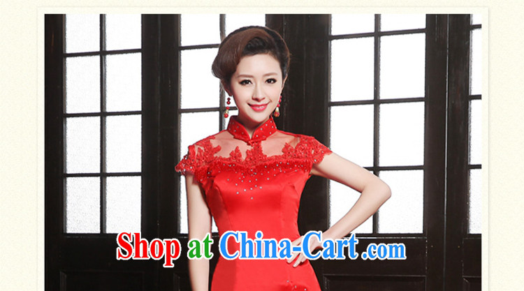 The angels, according to 2014 spring and summer, summer sexy cheongsam dress lace bridal cheongsam dress retro beauty toasting Service Improvement wedding dress dress red M pictures, price, brand platters! Elections are good character, the national distribution, so why buy now enjoy more preferential! Health