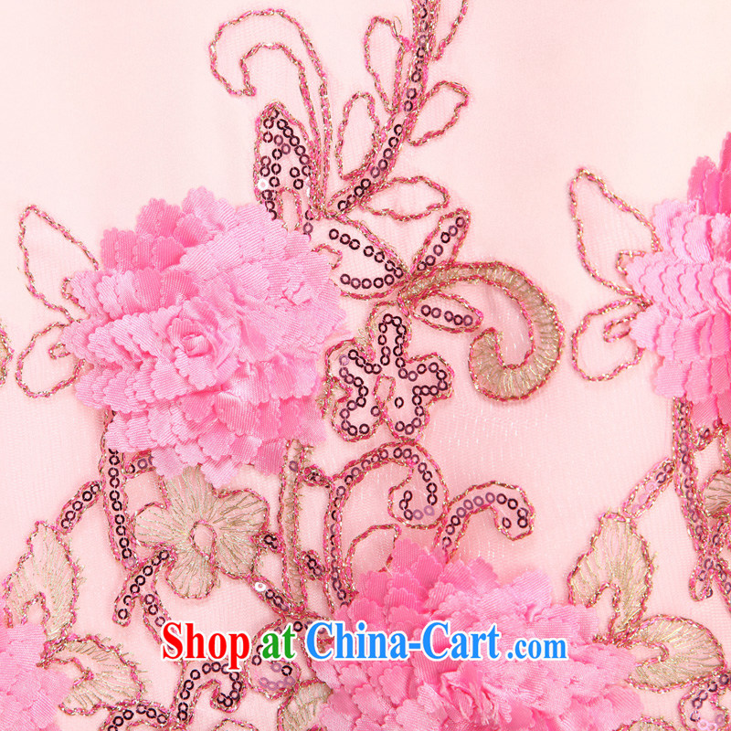 Wood is really the 2015 spring and summer new elegant and refined short cheongsam beauty dresses 11,572 19 light pink XXXL, wood really has, online shopping