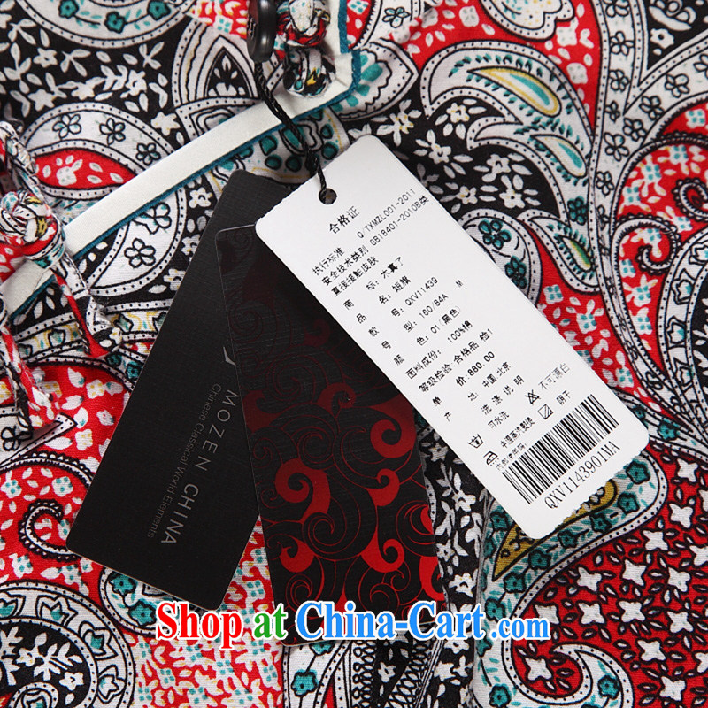 Wood is really the 2015 spring and summer new dresses Chinese Antique stamp short cheongsam girls package mail 11,439 01 black M, wood really has, shopping on the Internet