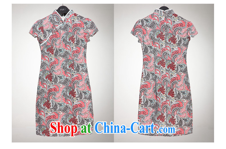 Wood is really the 2015 spring and summer new dresses Chinese Antique stamp short cheongsam girls package mail 11,439 01 black M pictures, price, brand platters! Elections are good character, the national distribution, so why buy now enjoy more preferential! Health