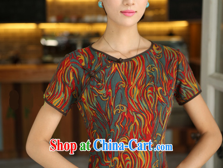 Jessup, 2015 spring and summer female national round collar, long, cultivating manually buckle long improved linen dresses qipao CJY 397 figure XXL pictures, price, brand platters! Elections are good character, the national distribution, so why buy now enjoy more preferential! Health