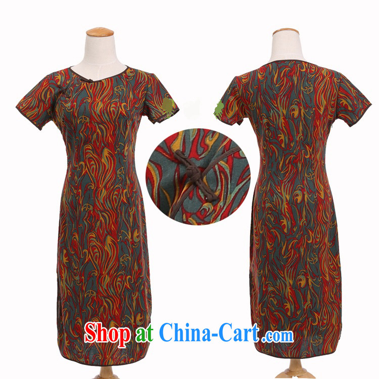Jessup, 2015 spring and summer female national round collar, long, cultivating manually buckle long improved linen dresses qipao CJY 397 figure XXL pictures, price, brand platters! Elections are good character, the national distribution, so why buy now enjoy more preferential! Health