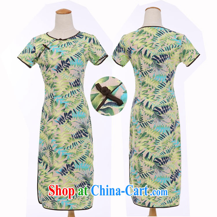 Jessup, 2015 spring and summer new female Chinese wind cotton leaves the Commission take the lead hand and knee, long dresses qipao CNU 581 figure XXL pictures, price, brand platters! Elections are good character, the national distribution, so why buy now enjoy more preferential! Health