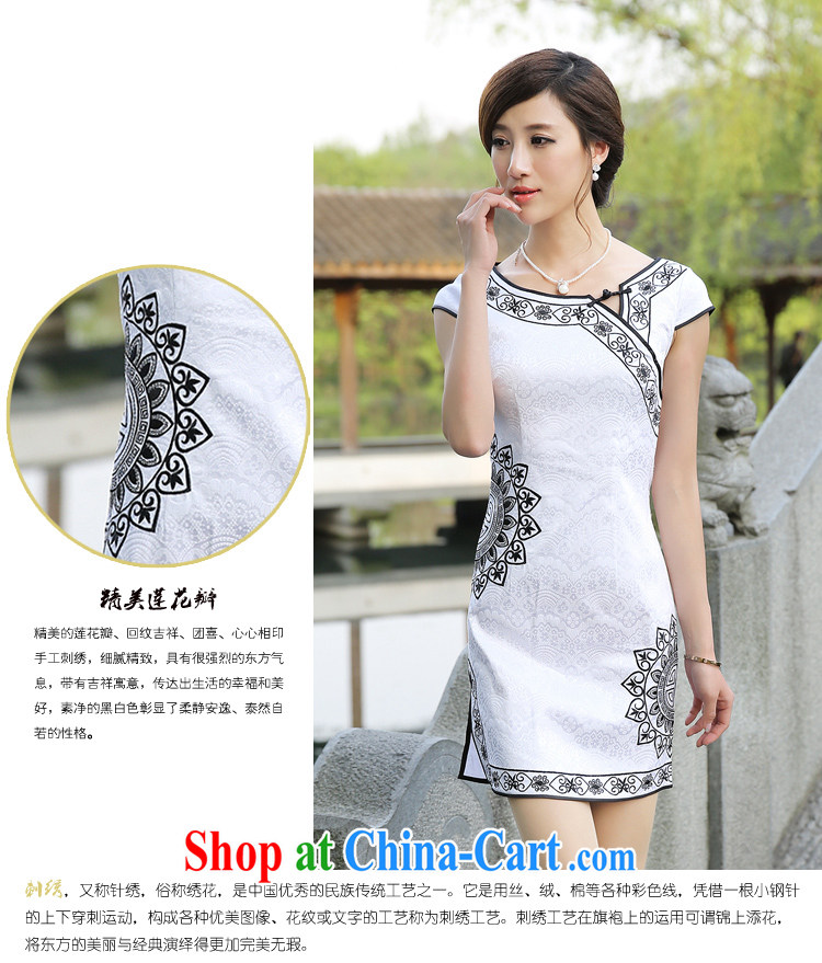 The CYD HO Kwun Tong' Sun Flower 2015 summer improved cotton robes fashion sense of ethnic wind cheongsam dress G 13,516 white M pictures, price, brand platters! Elections are good character, the national distribution, so why buy now enjoy more preferential! Health