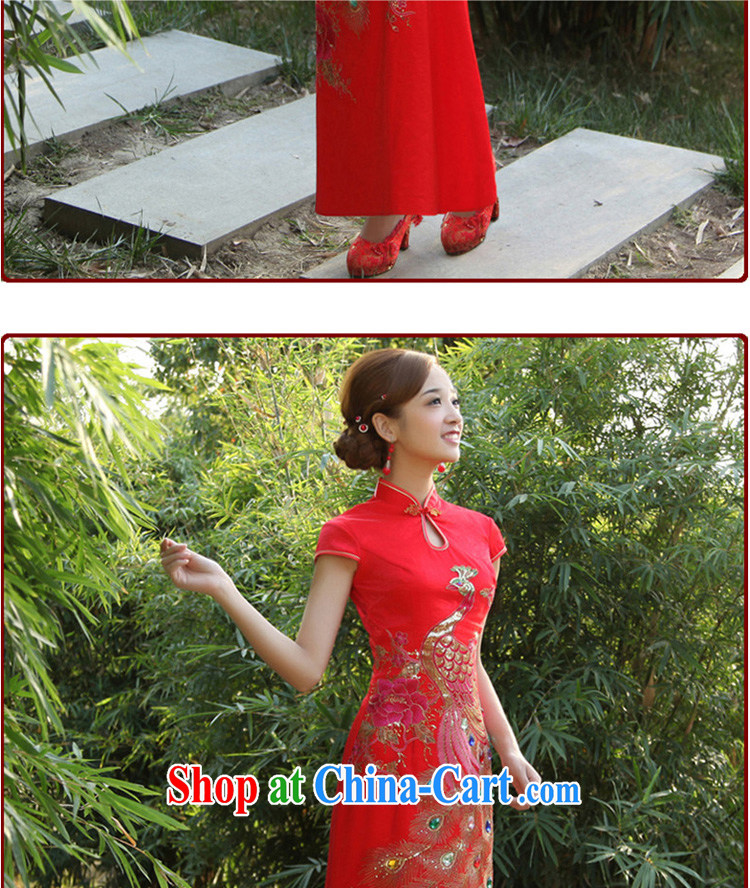 Diffuse early marriages improved cheongsam dress 2015 New Long cheongsam retro crowsfoot long cheongsam red L pictures, price, brand platters! Elections are good character, the national distribution, so why buy now enjoy more preferential! Health