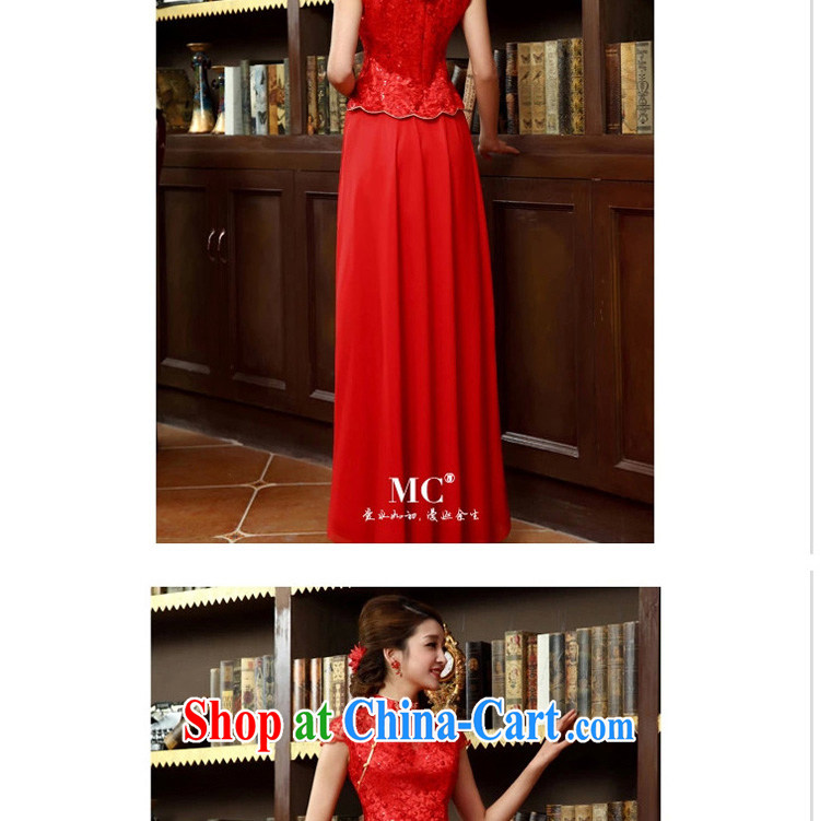 Early definition 2015 new improved stylish long cheongsam dress bridal wedding toast red outfit serving red S pictures, price, brand platters! Elections are good character, the national distribution, so why buy now enjoy more preferential! Health