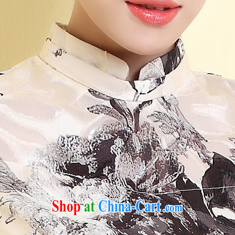 The CYD HO Kwun Tong) deplored the 2015 summer Women's clothes Chinese Ethnic Wind Chinese qipao Ms. T-shirt TD 4308 white XXL, Sau looked Tang, shopping on the Internet