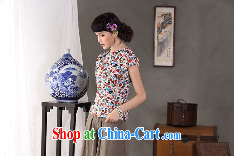 Jessup, 2015 spring and summer Chinese Chinese Korea improved retro T-shirt cotton linen short-sleeve Crescent collar Chinese shirt CGJ 235 figure M pictures, price, brand platters! Elections are good character, the national distribution, so why buy now enjoy more preferential! Health