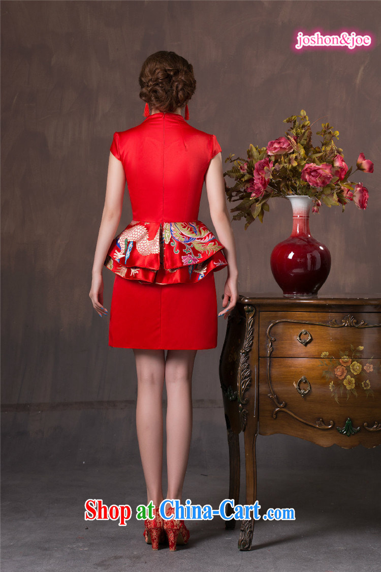 Toasting service 2015 spring and summer new bridal gown red short, improved creative and stylish Xiangyun stamp wedding beauty wedding dresses female Red XL pictures, price, brand platters! Elections are good character, the national distribution, so why buy now enjoy more preferential! Health