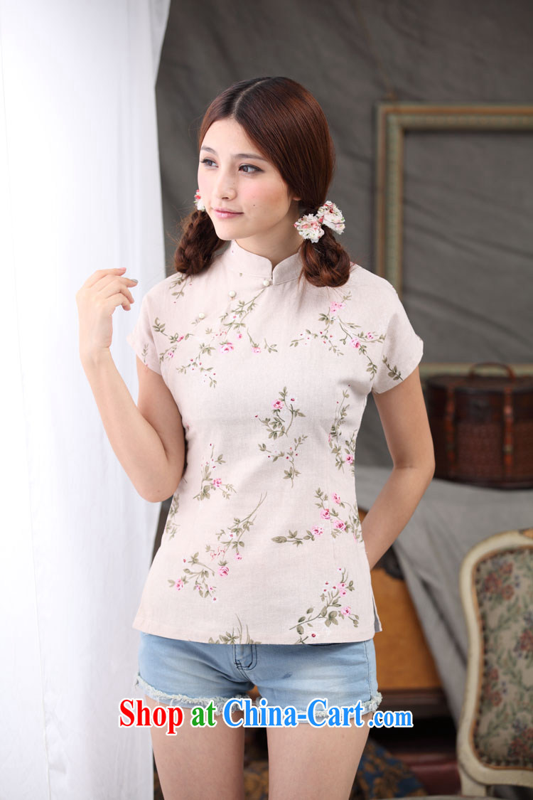 Jessup, 2015 spring and summer new, cotton linen, the Commission adopted a tight small floral pin Pearl Chinese improved Chinese T-shirt shirt female CFA 102 figure XXL pictures, price, brand platters! Elections are good character, the national distribution, so why buy now enjoy more preferential! Health