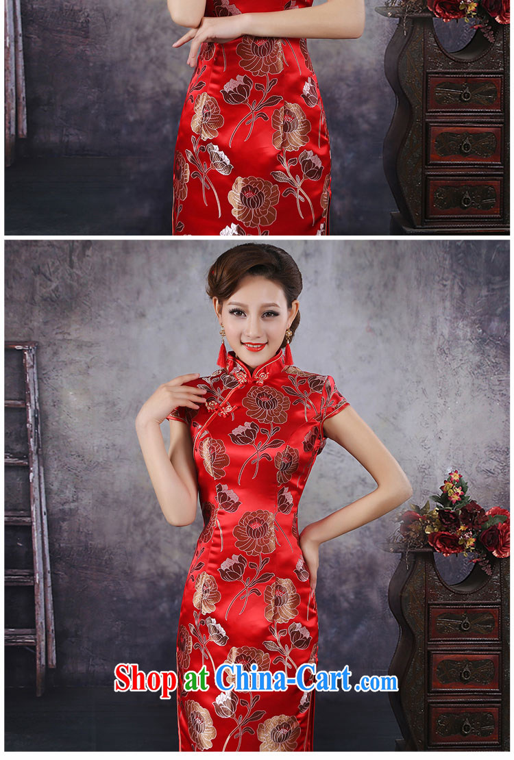There is embroidery bridal 2015 spring and summer cotton Ma long cheongsam dress short-sleeved high on the truck and stylish retro QP - 346 red XXL Suzhou shipping pictures, price, brand platters! Elections are good character, the national distribution, so why buy now enjoy more preferential! Health
