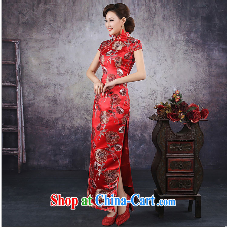 There is embroidery bridal 2015 spring and summer cotton Ma long cheongsam dress short-sleeved high on the truck and stylish retro QP - 346 red XXL Suzhou shipping pictures, price, brand platters! Elections are good character, the national distribution, so why buy now enjoy more preferential! Health