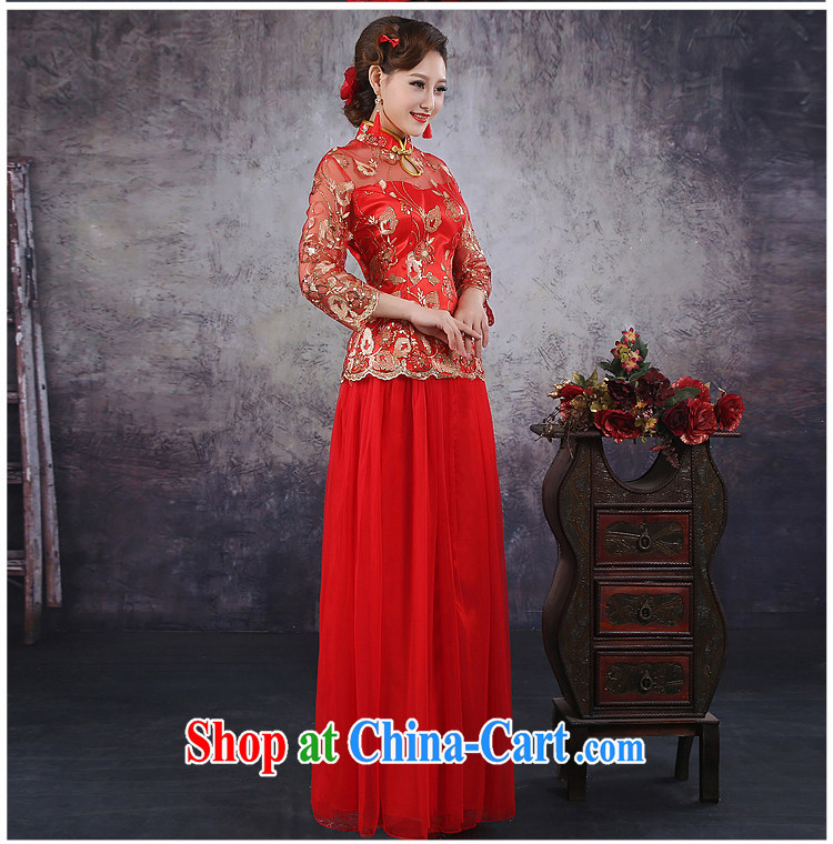 No bride embroidered Chinese style improved simplicity retro Red Beauty bridal marriage short-sleeved qipao QP - 347 7 cuff XXL Suzhou shipping pictures, price, brand platters! Elections are good character, the national distribution, so why buy now enjoy more preferential! Health