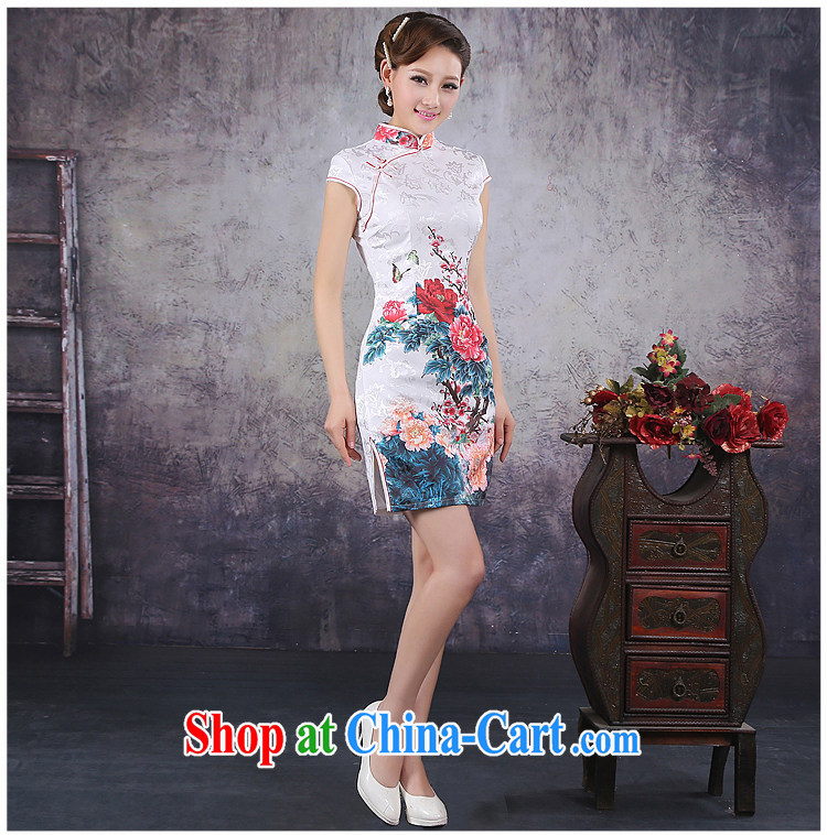 There is embroidery bridal 2015 summer new stylish improved retro short cheongsam dress Chinese daily outfit QP - 348 white XL Suzhou shipping pictures, price, brand platters! Elections are good character, the national distribution, so why buy now enjoy more preferential! Health
