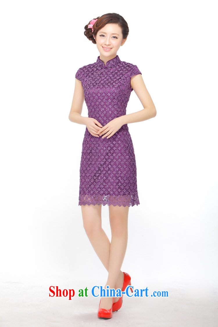 Slim li know summer 2015 new stylish and elegant and refined beauty retro sexy lace, dresses, skirt Q 401 - 2 purple pictures, price, brand platters! Elections are good character, the national distribution, so why buy now enjoy more preferential! Health