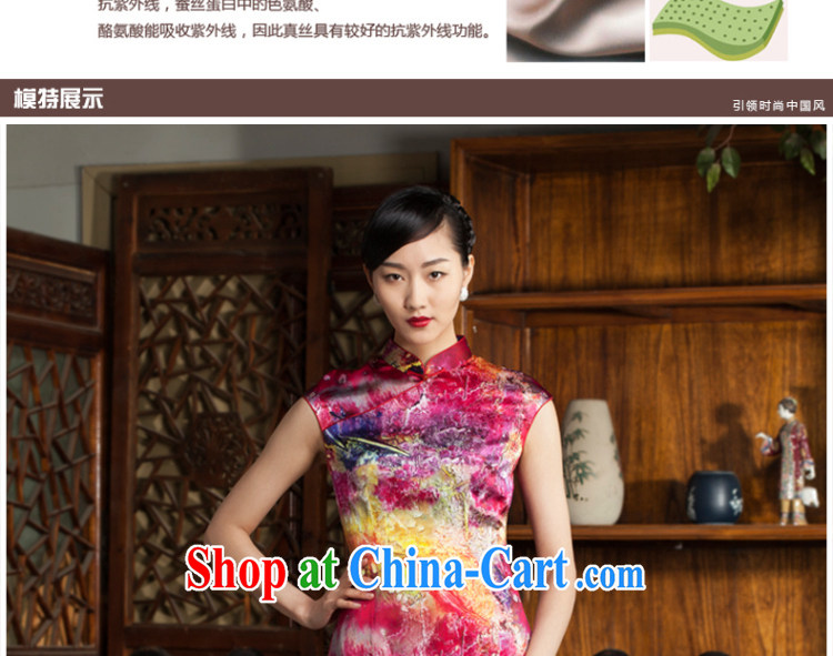 Huan Zhu Ge Ge 2014 spring and summer new stylish and improved sauna Silk is silk painting cheongsam dress Dress Suit 5 XL pictures, price, brand platters! Elections are good character, the national distribution, so why buy now enjoy more preferential! Health