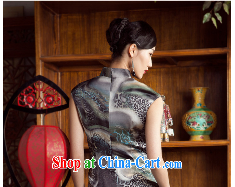 Huan Zhu Ge Ge 2014 summer new cheongsam sauna silk silk improved stylish beauty short cheongsam floral 4 XL pictures, price, brand platters! Elections are good character, the national distribution, so why buy now enjoy more preferential! Health