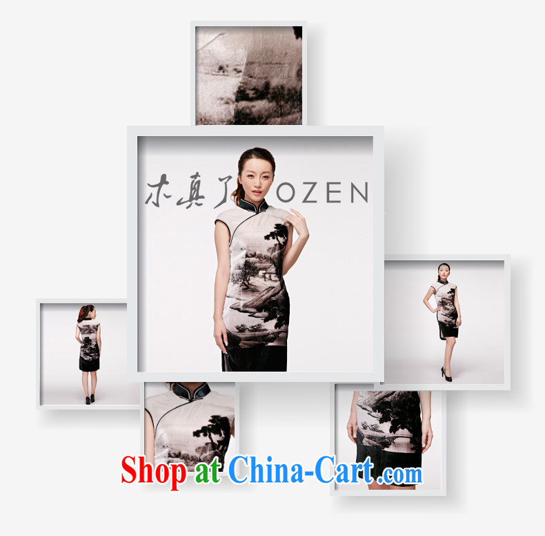 Wood is really the 2015 spring and summer new Chinese Dress Chinese style landscape velvet cheongsam silk winter dresses 11,579 07 light gray XXXL pictures, price, brand platters! Elections are good character, the national distribution, so why buy now enjoy more preferential! Health