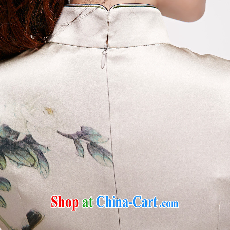 Wood is really the 2015 spring and summer with new Chinese silk dress China wind improved cheongsam beauty dresses elegant dresses 11,518 15 green the birds XL, wood really has, shopping on the Internet