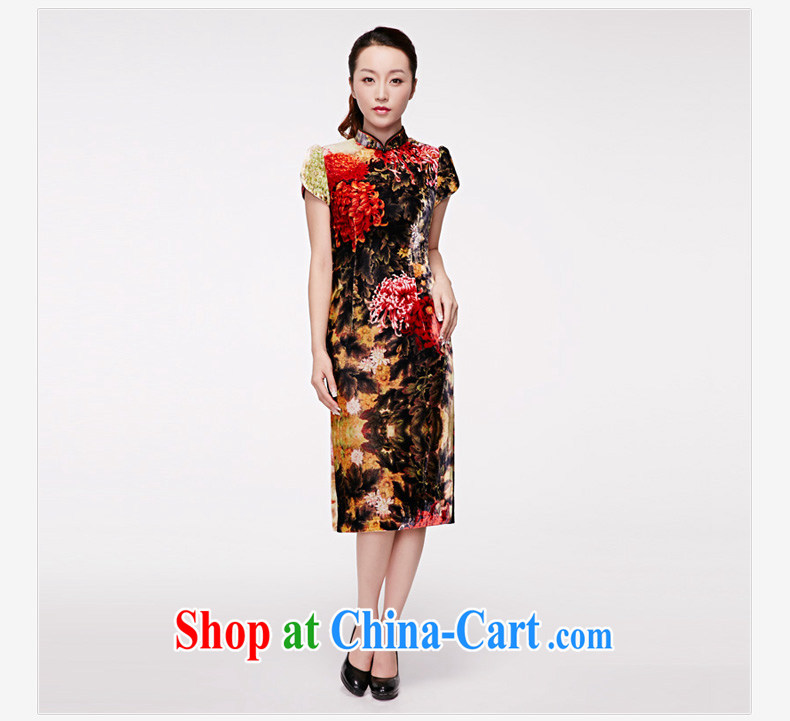 Wood is really the 2015 spring and summer new Chinese Dress velvet painting and elegant in style long cheongsam dress 21,848 12 dark yellow XXXL pictures, price, brand platters! Elections are good character, the national distribution, so why buy now enjoy more preferential! Health