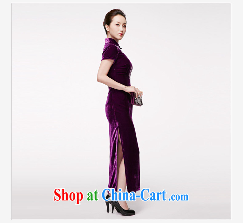 Wood is really the 2015 spring and summer new style dress original design long Silk Cheongsam mom with 01,150 16 purple S pictures, price, brand platters! Elections are good character, the national distribution, so why buy now enjoy more preferential! Health