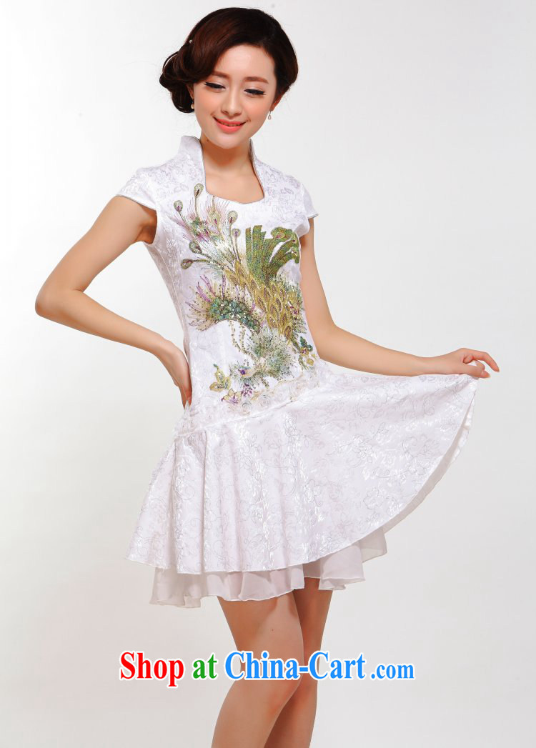 once and for all silence the Phoenix embroidery 2014 summer new, improved cheongsam stylish and sexy retro daily outfit skirt Golden Phoenix L pictures, price, brand platters! Elections are good character, the national distribution, so why buy now enjoy more preferential! Health