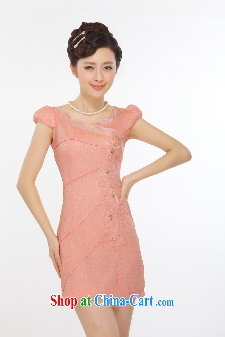 Slim li know summer 2015 new petal peach and gold thread beads, embroidery and stylish improved short cheongsam QLZ Q 15 6006 orange toner M pictures, price, brand platters! Elections are good character, the national distribution, so why buy now enjoy more preferential! Health