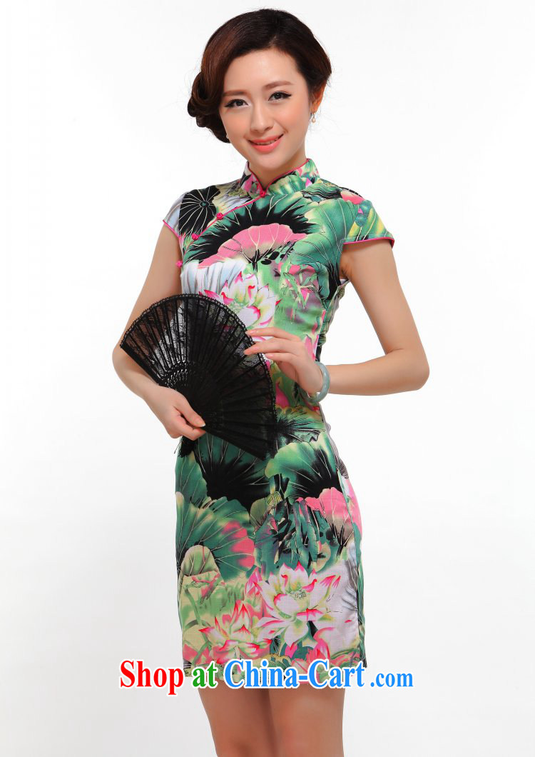 2014 new summer improved stylish sexy cheongsam beauty graphics thin retro girl cheongsam dress suit L pictures, price, brand platters! Elections are good character, the national distribution, so why buy now enjoy more preferential! Health