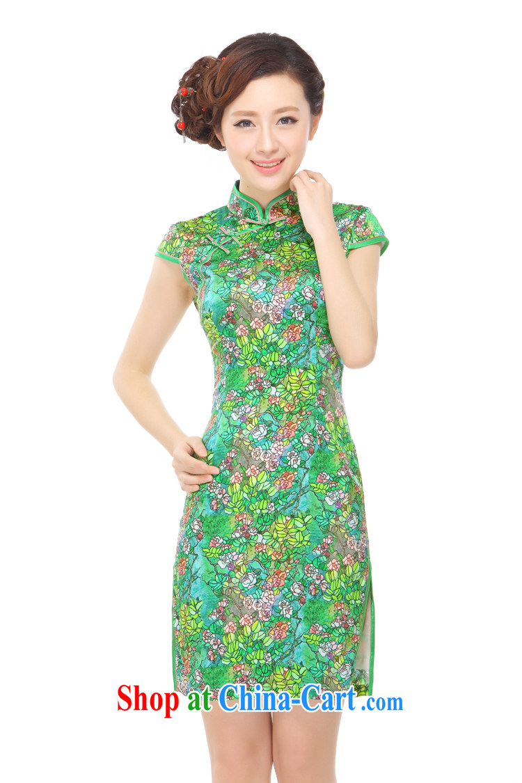 Slim li know summer 2015 new small floral retro beauty silk high's stylish improved cheongsam dress Q 403 - 5 picture color XXL pictures, price, brand platters! Elections are good character, the national distribution, so why buy now enjoy more preferential! Health