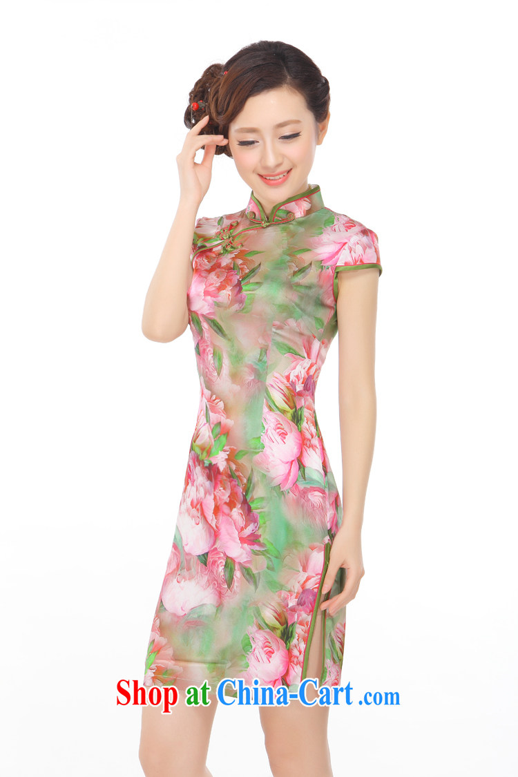 Slim li know Bibo summer 2015 new luxury of Yuan cheongsam dress China wind retro heavy silk Q 0404 - 5 pictures color S pictures, price, brand platters! Elections are good character, the national distribution, so why buy now enjoy more preferential! Health