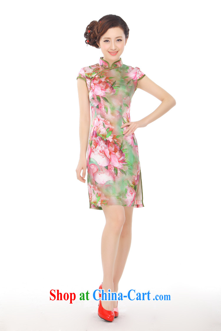 Slim li know Bibo summer 2015 new luxury of Yuan cheongsam dress China wind retro heavy silk Q 0404 - 5 pictures color S pictures, price, brand platters! Elections are good character, the national distribution, so why buy now enjoy more preferential! Health