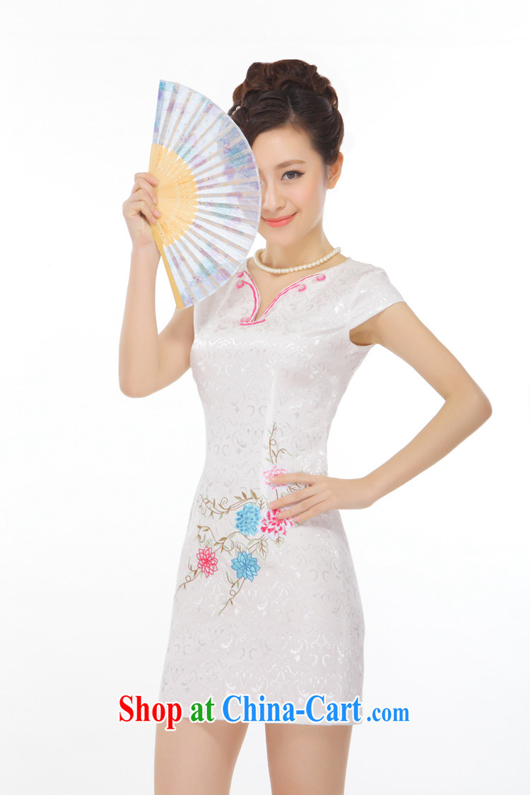Slim li know nutmeg carnival 2015 summer new embroidered cheongsam stylish improved retro fresh arts Q 08,002 black XXL pictures, price, brand platters! Elections are good character, the national distribution, so why buy now enjoy more preferential! Health