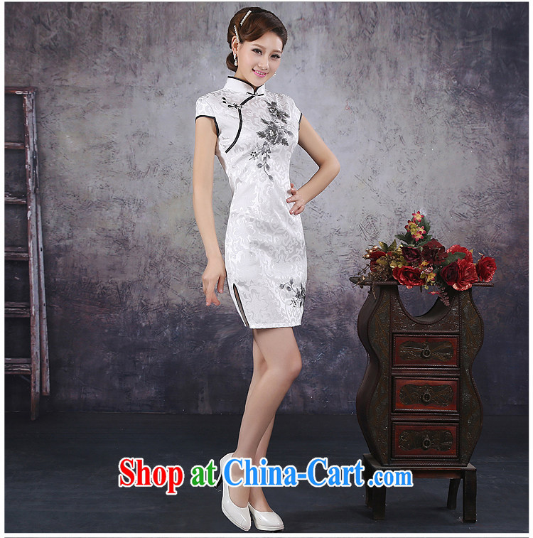 There is embroidery bridal 2015 spring and summer new cheongsam stylish improved embroidery flowers cheongsam white embroidered cheongsam dress white L Suzhou shipping pictures, price, brand platters! Elections are good character, the national distribution, so why buy now enjoy more preferential! Health