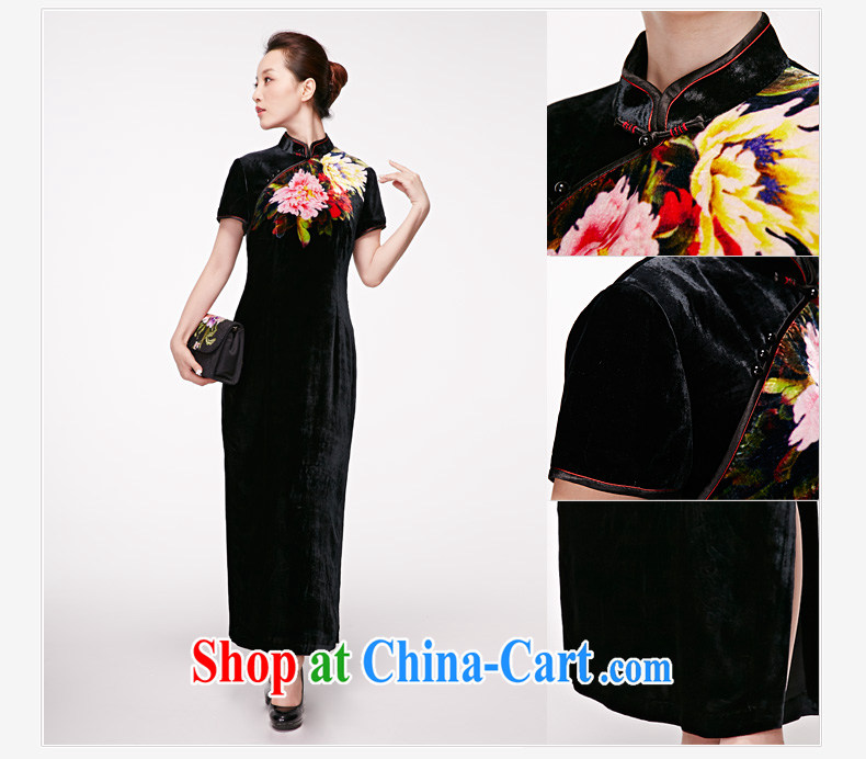 Wood is really the 2015 spring and summer new dresses and elegant original dress silk a tight short-sleeved piping package mail 11,498 01 black XXXL pictures, price, brand platters! Elections are good character, the national distribution, so why buy now enjoy more preferential! Health