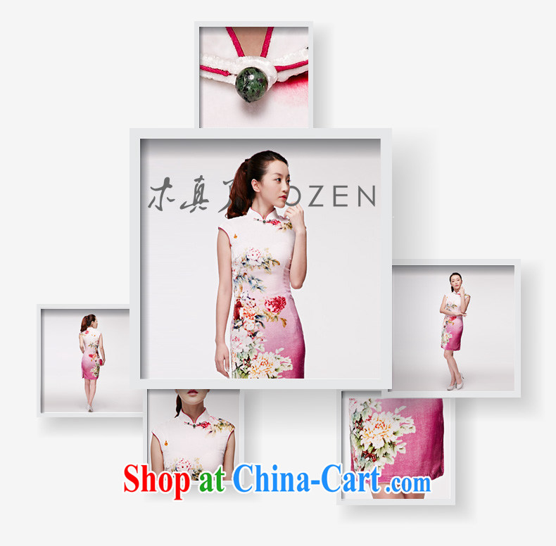Wood is really the MOZEN 2015 spring and summer new Chinese velvet cheongsam Silk Cheongsam dress skirt package mail 21,850 17 light purple XXXL pictures, price, brand platters! Elections are good character, the national distribution, so why buy now enjoy more preferential! Health