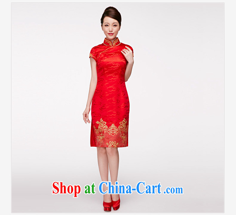 Wood is really the 2015 spring and summer high-end wedding dress silk embroidered short bridal dresses 11,683 04 red XL pictures, price, brand platters! Elections are good character, the national distribution, so why buy now enjoy more preferential! Health