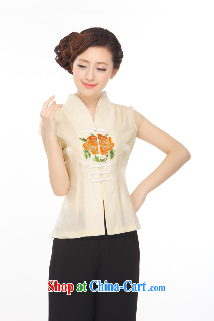 Slim li know summer 2015 new Peony Embroidery is very classy and elegant antique China wind improved Chinese shirt Q 72,481 beige XXXL pictures, price, brand platters! Elections are good character, the national distribution, so why buy now enjoy more preferential! Health