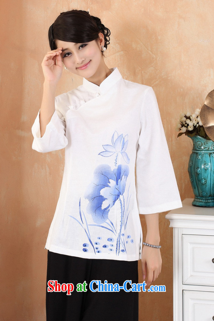 Jessup, 2015 spring and summer cotton the larger Chinese female improved Han-hand painted dresses T-shirt shirt Chinese M 2379 - 2 white XXXL pictures, price, brand platters! Elections are good character, the national distribution, so why buy now enjoy more preferential! Health