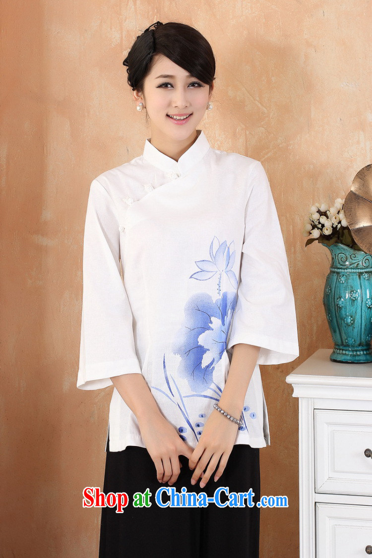 Jessup, 2015 spring and summer cotton the larger Chinese female improved Han-hand painted dresses T-shirt shirt Chinese M 2379 - 2 white XXXL pictures, price, brand platters! Elections are good character, the national distribution, so why buy now enjoy more preferential! Health