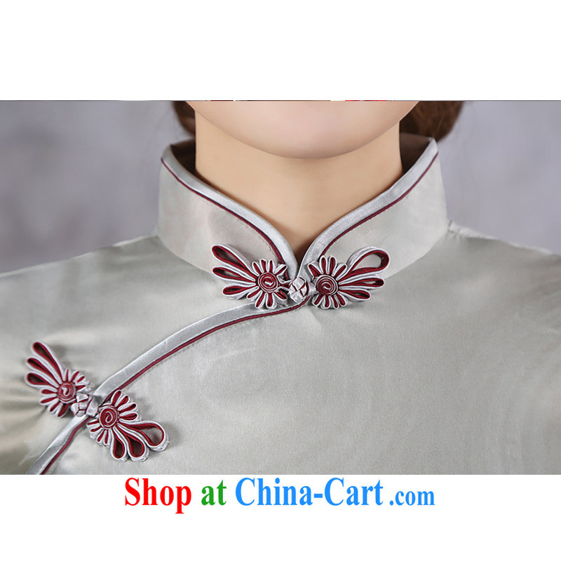 There is embroidery bridal 2015 spring new Ice silk improved stylish retro daily short Chinese qipao dress S Suzhou shipping, is by no means a bride, and, on-line shopping