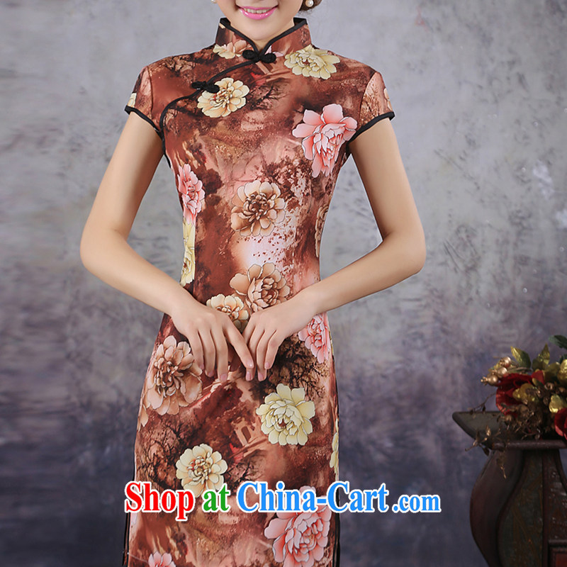 There is embroidery bridal 2015 spring new Ice silk improved stylish retro daily short Chinese qipao dress XL Suzhou shipping, is by no means a bride, and, on-line shopping
