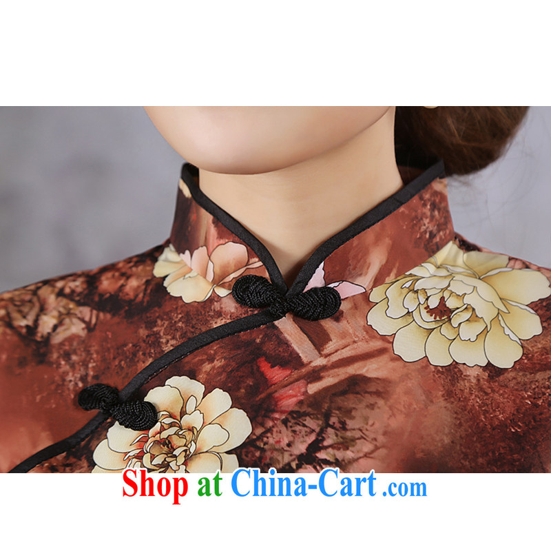 There is embroidery bridal 2015 spring new Ice silk improved stylish retro daily short Chinese qipao dress XL Suzhou shipping, is by no means a bride, and, on-line shopping