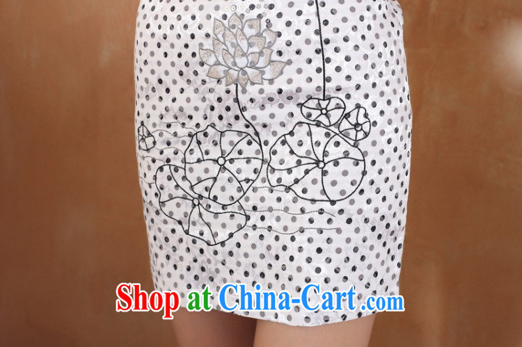 Jessup, 2015 spring and summer clothes new, improved retro embroidered hand tie beauty dresses cheongsam girls M 2347 white M pictures, price, brand platters! Elections are good character, the national distribution, so why buy now enjoy more preferential! Health