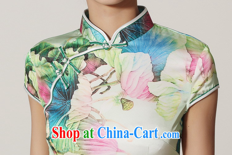 Jessup, 2015 spring and summer clothes new, classic and elegant refined manually stamp duty charge, short-sleeved dresses cheongsam girls M 2366 3 green XXL pictures, price, brand platters! Elections are good character, the national distribution, so why buy now enjoy more preferential! Health
