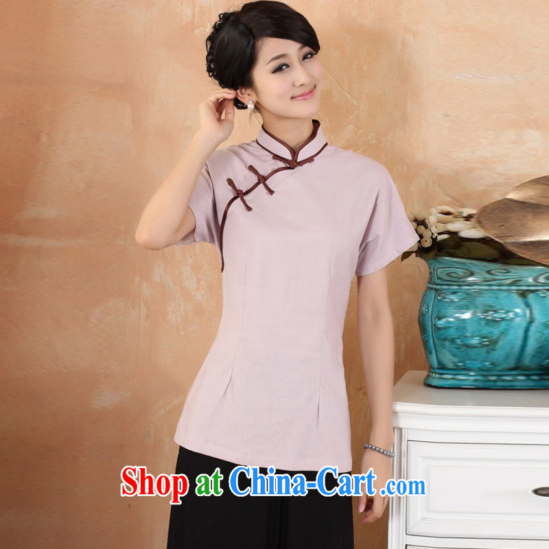 Cheng Kejie, Wiesbaden, 2015 spring and summer women's clothing new units the maximum code Chinese, for the charge-back improved Han-T-shirt Chinese female M 2378 purple XXXXL, Jessup, and shopping on the Internet