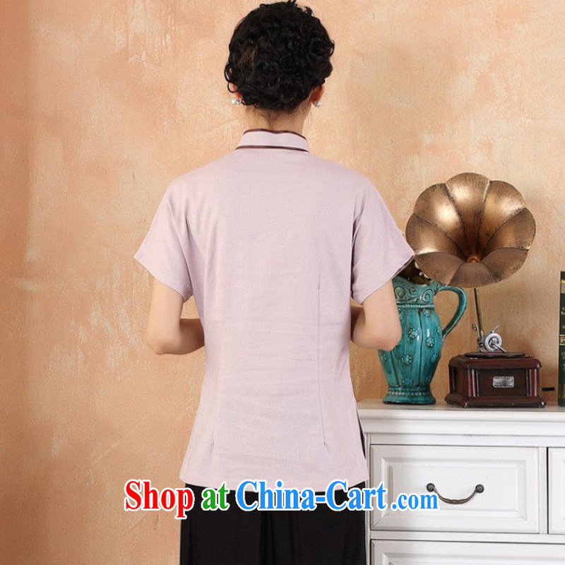 Cheng Kejie, Wiesbaden, 2015 spring and summer women's clothing new units the maximum code Chinese, for the charge-back improved Han-T-shirt Chinese female M 2378 purple XXXXL, Jessup, and shopping on the Internet