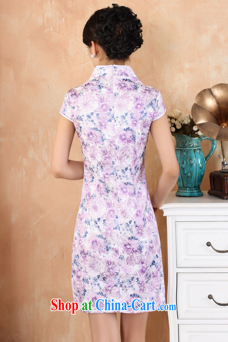 Jessup, 2015 spring and summer dress new retro stamp duty, for manual for short-sleeved dresses female Chinese qipao M 2333 purple XXL pictures, price, brand platters! Elections are good character, the national distribution, so why buy now enjoy more preferential! Health