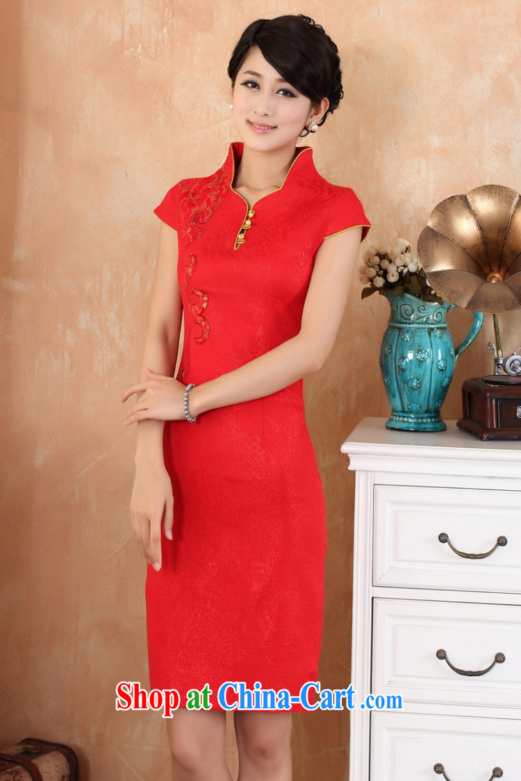 Jessup, 2015 spring and summer women's clothing new stylish improved embroidered V 3 tablets for short-sleeved dresses dress girls dresses M 2969 red XXL pictures, price, brand platters! Elections are good character, the national distribution, so why buy now enjoy more preferential! Health
